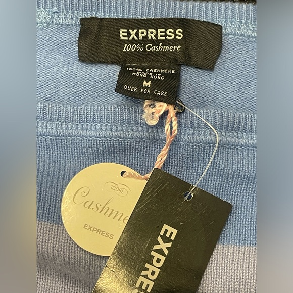 NWT Y2K Express 100% cashmere off the shoulder long sleeves sweater top M - Picture 3 of 5